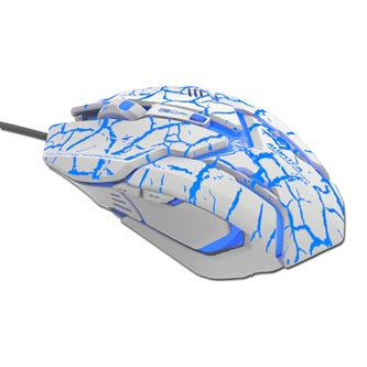 Levně Myš drátová USB, E-blue Auroza Gaming, bílá, optická, 4000DPI