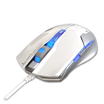 Myš drátová USB, E-blue Auroza G, bílá, optická, 3000DPI
