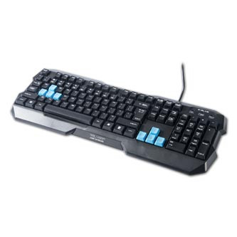 Levně E-blue Polygon, klávesnice US, herní, odolná proti polití typ drátová (USB), černá