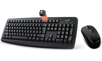 Levně Genius Smart KM-8100, sada klávesnice s bezdrátovou optickou myší, AAA, US, klasická, 2.4 [Ghz], bezdrátová, černá