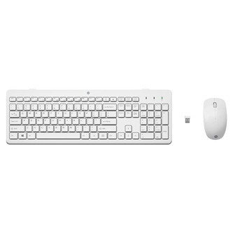 Levně HP 230, Sada klávesnice s bezdrátovou optickou myší, AAA, CZ/SK, klasická, 2.4 [GHz], bezdrátová, bílá