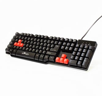 Levně Red Fighter K1, klávesnice US, herní, podsvícená typ drátová (USB), černá, 3 barvy podsvícení