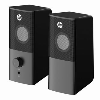 Levně HP reproduktory DHS-2101, 2.0, 12W, černý, regulace hlasitosti, stolní, 3,5 mm jack (USB)