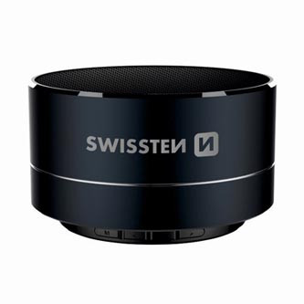 Levně SWISSTEN Bluetooth reproduktor i-METAL, 3W, černý, regulace hlasitosti, kovový