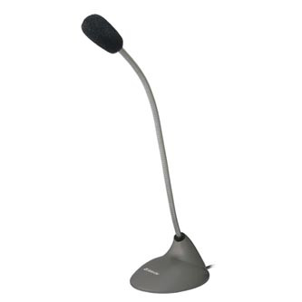Levně Defender, počítačový mikrofon, MIC-111, bez regulace hlasitosti, šedý, stolní, kondenzátorový
