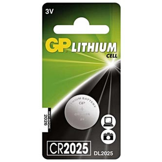 Baterie lithiová, CR2025, 3V, GP, blistr, 1-pack