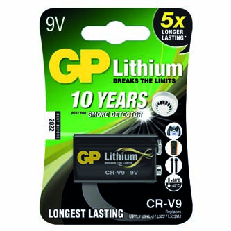 Baterie lithiová, CR-V9, CR-V9, 9V, GP, blistr, 1-pack