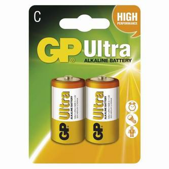 Levně Baterie alkalická, malý monočlánek, C, 1.5V, GP, blistr, 2-pack, Ultra