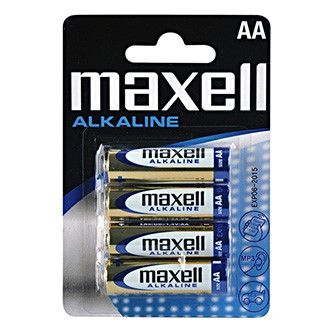 Levně Baterie alkalická, AA, 1.5V, Maxell, blistr, 4-pack