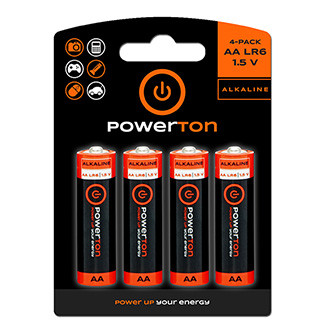 Levně Baterie alkalická, AA, 1.5V, Powerton, blistr, 4-pack