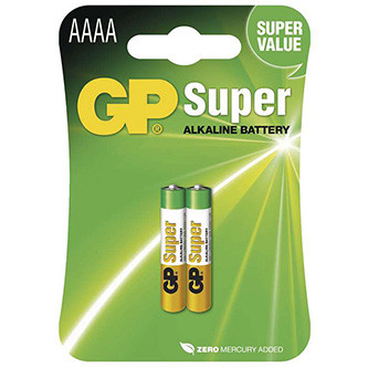 Levně Baterie alkalická, AAAA, 1.5V, GP, blistr, 2-pack, speciální