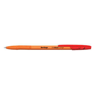 Levně Berlingo, pero kuličkové, červené, 50ks, 0.7mm, Tribase Orange