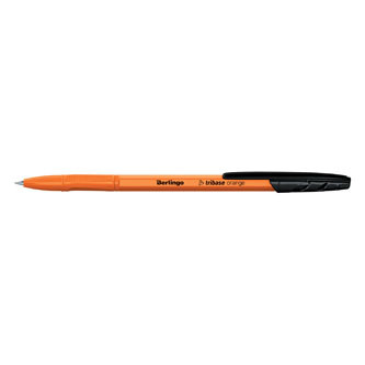 Levně Berlingo, pero kuličkové, černé, 50ks, 0.7mm, Tribase Orange