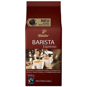 Káva zrnková, Tchibo, Barista Espresso, 1kg, sáček, 100% Arabica