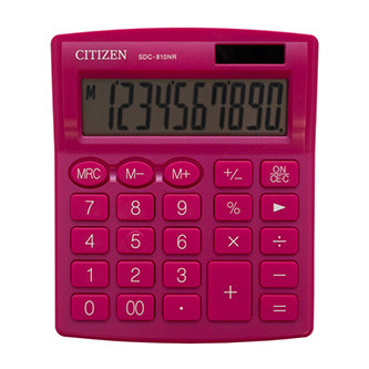 Levně Citizen kalkulačka SDC810NRPKE, růžová, stolní, desetimístná, duální napájení