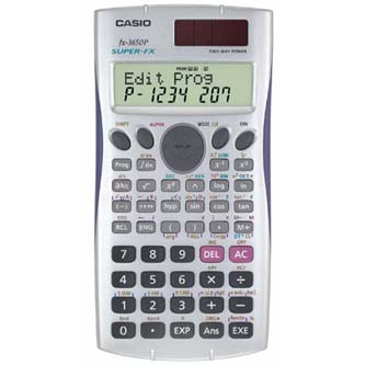 Levně Casio Kalkulačka FX 3650 P, bílá, programovatelná, dvanáctimístná