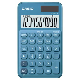 Levně Casio Kalkulačka SL 310 UC BU, modrá, desetimístná, duální napájení