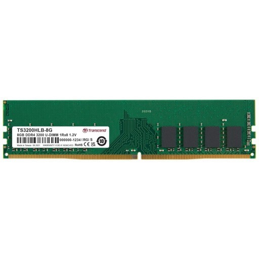 Levně TRANSCEND DIMM DDR4 8GB 3200MHz 1Rx8 1Gx8 CL22 1.2V