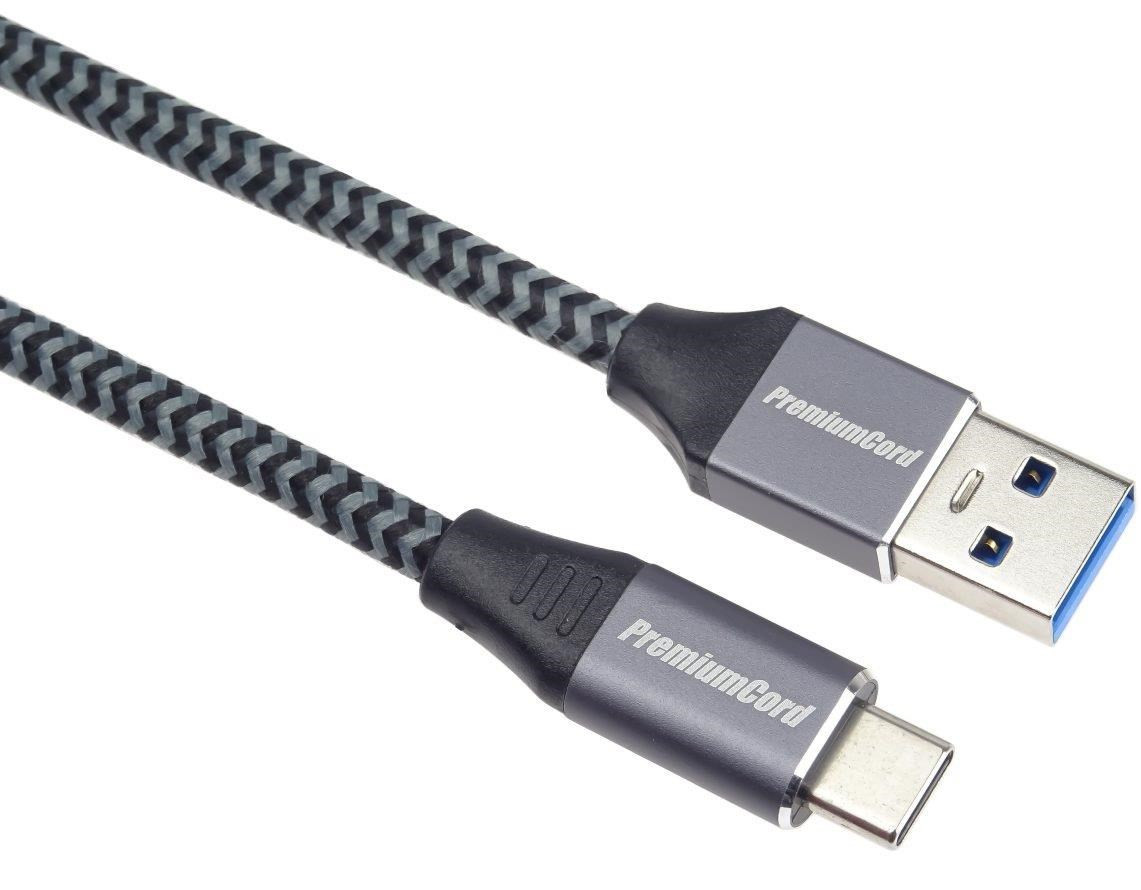 Levně PREMIUMCORD Kabel USB-C na USB 3.0 A (USB 3.1 generation 1, 3A, 5Gbit/s) 2m oplet
