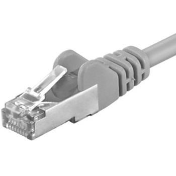 Levně PREMIUMCORD Patch kabel CAT.6 F/UTP, RJ45-RJ45, AWG 26 3m šedá