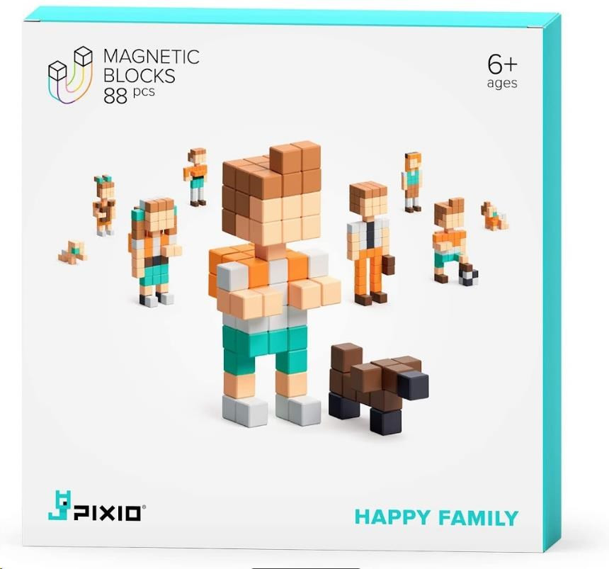 Levně PIXIO Happy Family magnetická stavebnice
