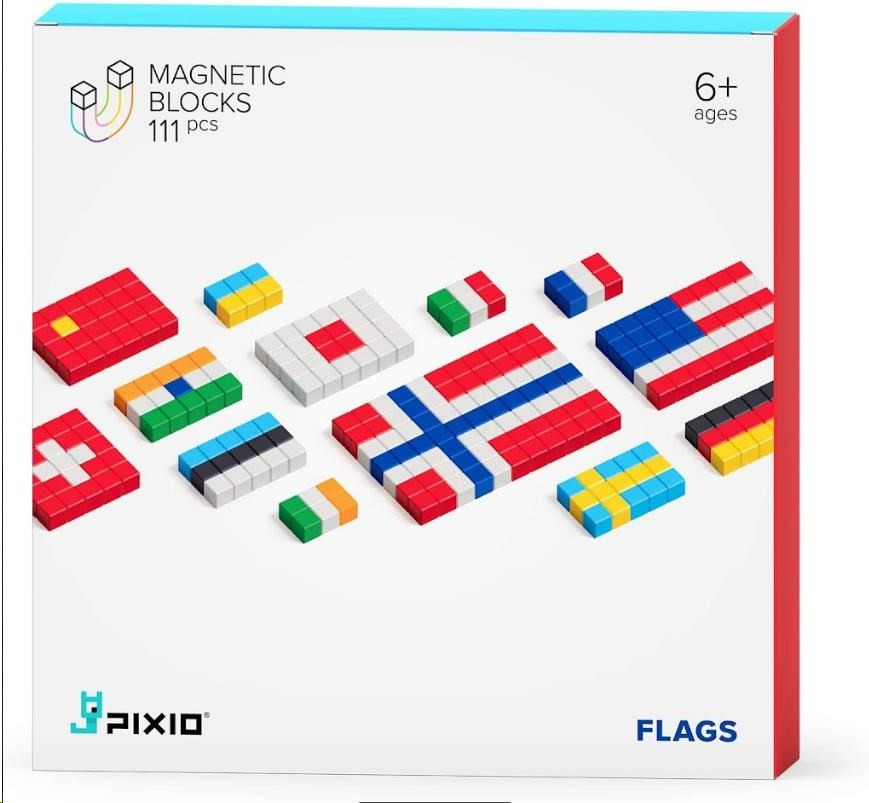Levně PIXIO Flags magnetická stavebnice
