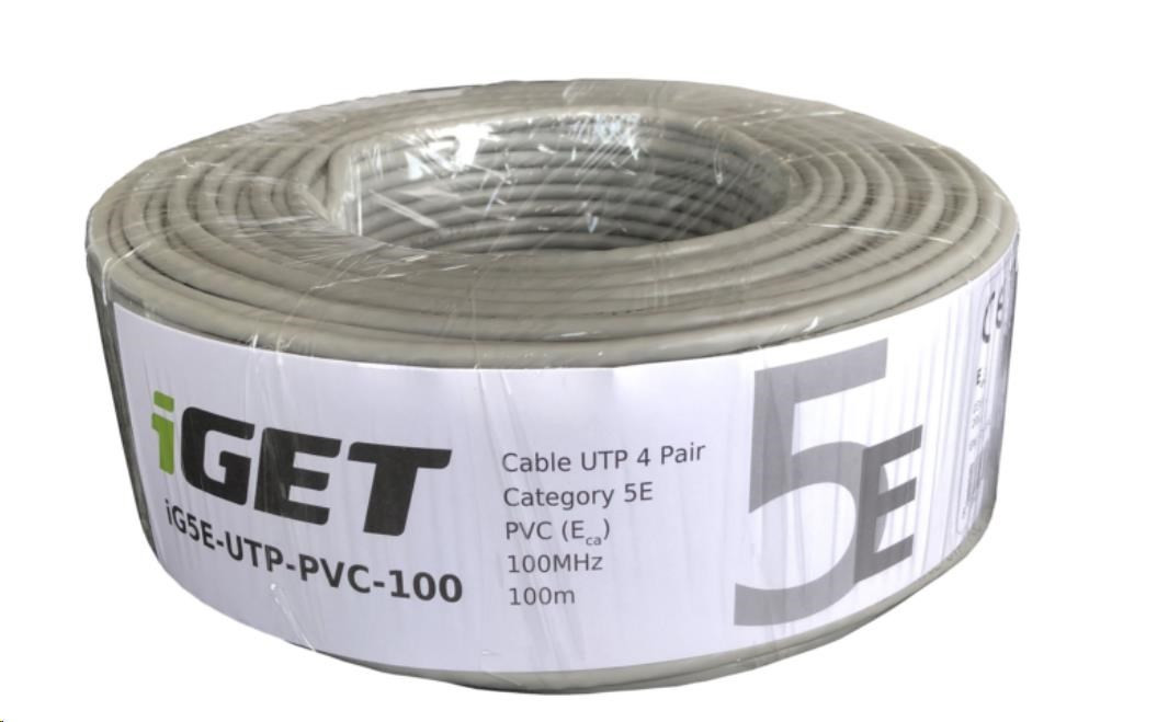 Levně iGet CAT5E UTP PVC Eca Síťový kabel 100m/role