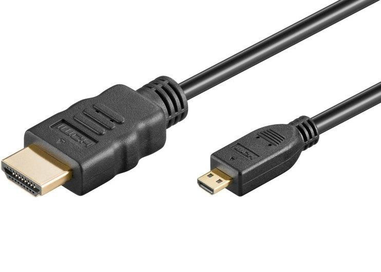 Levně PremiumCord 4K kabel HDMI A - HDMI micro D, 1m