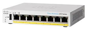 Cisco switch CBS250-8PP-D (8xGbE, 8xPoE+, 45W, fanless) - REFRESH