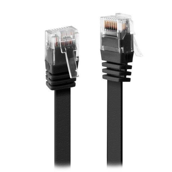 XtendLan patch kabel Cat6, UTP - 20m, černý, plochý