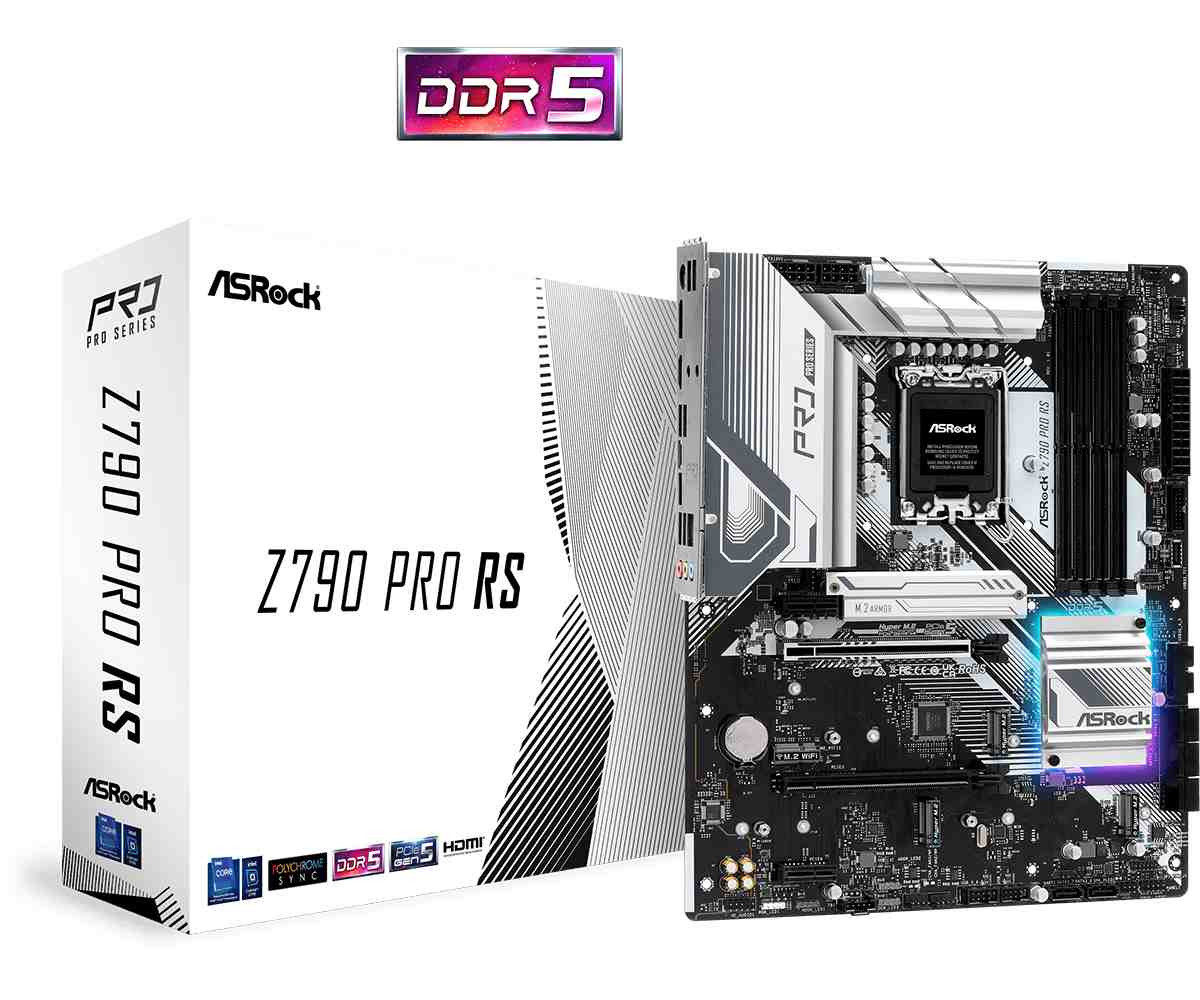 ASRock MB Sc LGA1700 Z790 PRO RS, Intel Z790, 4xDDR5, 1xDP, 1xHDMI