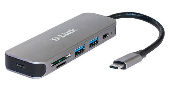 Levně D-Link DUB-2325 USB-C Hub with SD/microSD Card Reader, 2x USB3.0