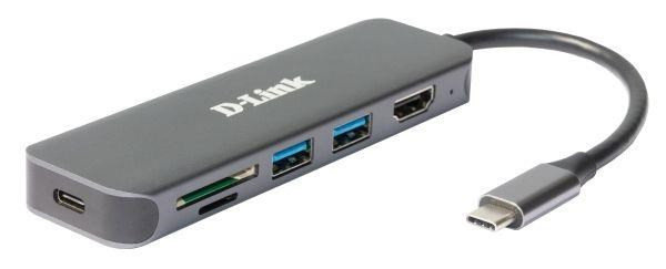 Levně D-Link DUB-2327 USB-C Hub with HDMI and SD/microSD Card Reader, 2x USB3.0, mini docking station