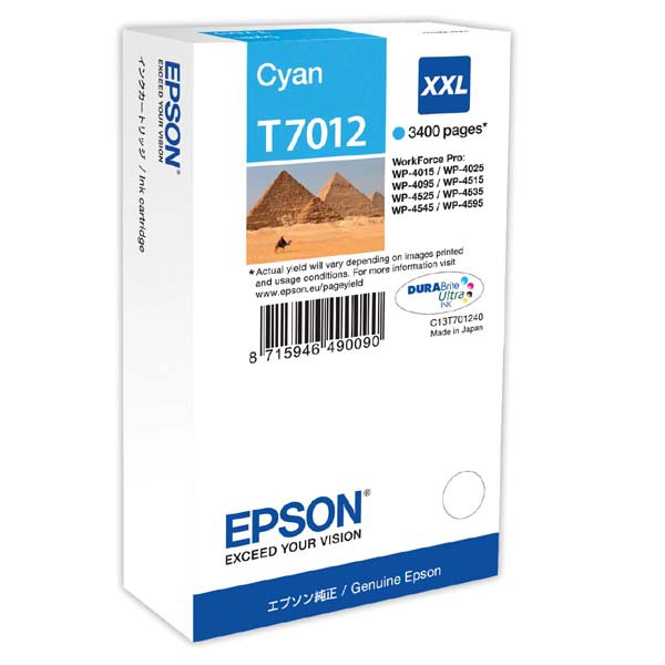Levně EPSON T7012 (C13T70124010) - originální cartridge, azurová, 34,2ml