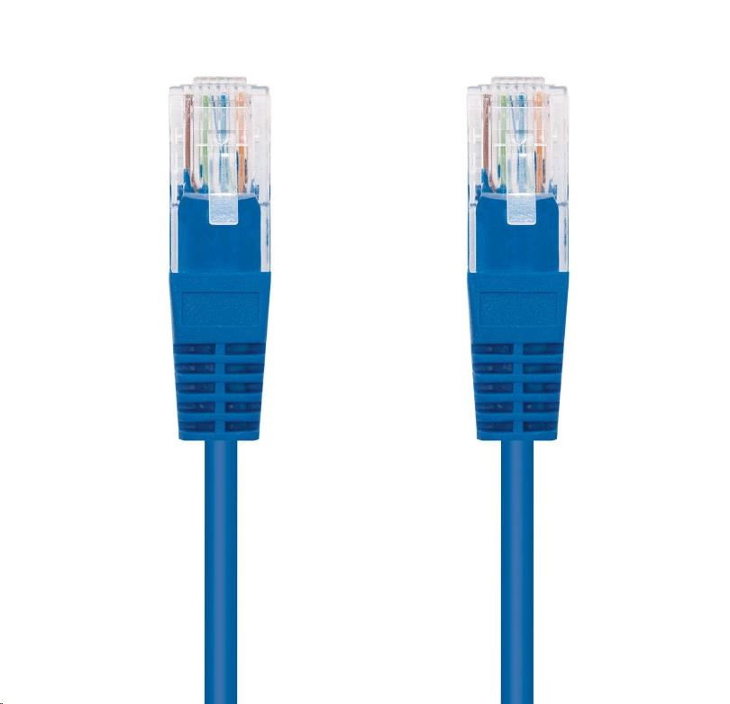 Levně C-TECH kabel patchcord Cat5e, UTP, modrý, 1m