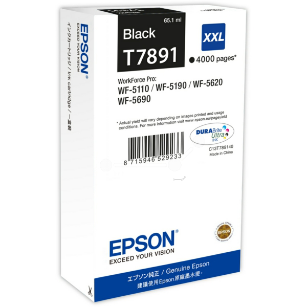 Levně EPSON T7891 (C13T789140) - originální cartridge, černá, 65ml