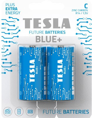 Levně Baterie Tesla Blue+ C (R14, malé monočlánky) 2ks
