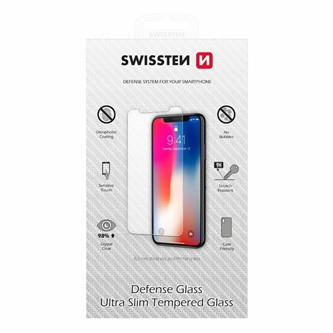 Levně Ochranné temperované sklo Swissten, pro Apple iPhone 13/13 PRO, černá, Defense glass