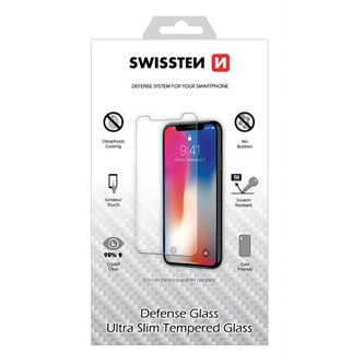 Levně Ochranné temperované sklo Swissten, pro Apple iPhone SE 2020, černá, Defense glass