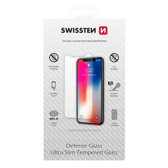 Levně Ochranné temperované sklo Swissten, pro Apple iPhone 11, černá, Defense glass