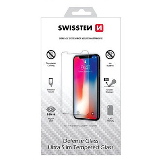 Levně Ochranné temperované sklo Swissten, pro Apple iPhone X/XS, černá, Defense glass