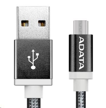 Levně ADATA Micro USB kabel - USB A 2.0, 100cm, černý