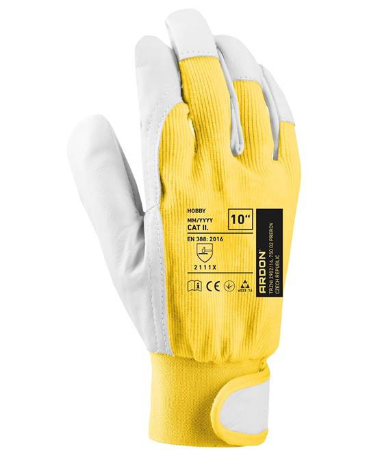 Kombinované rukavice ARDON®HOBBY 09/L - bez prodejní etikety - oranžové | A1073/09/BPE