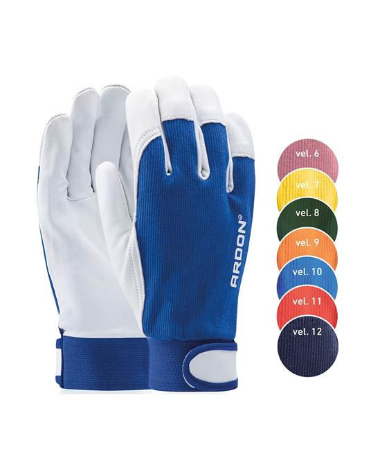 Kombinované rukavice ARDON®HOBBY 12/3XL - s prodejní etiketou - námoř. modrá | A1073/12-SPE