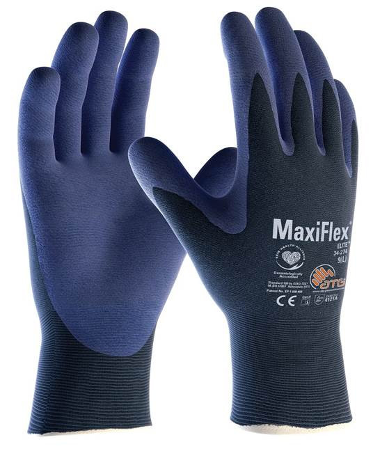 Levně ATG® máčené rukavice MaxiFlex® Elite™ 34-274 07/S - s prodejní etiketou | A3099/07/SPE