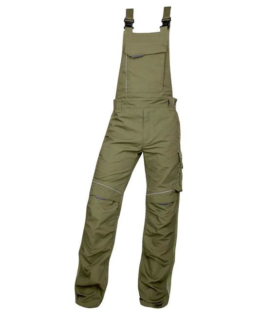 Levně Kalhoty s laclem ARDON®URBAN+ khaki prodloužené | H6453/L