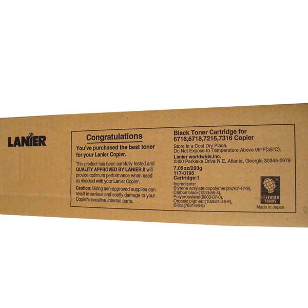 Levně LANIER 117-0195 - originální toner, černý, 6000 stran