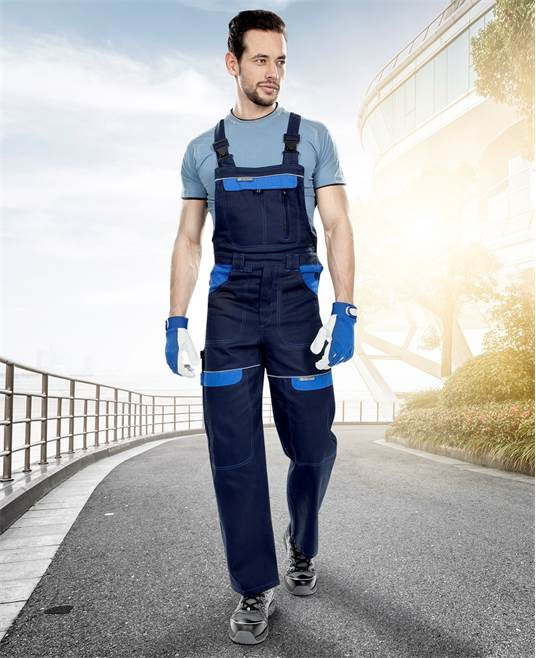 Kalhoty s laclem ARDON®COOL TREND tmavě modré-světle modré zkrácené | H8427/XL