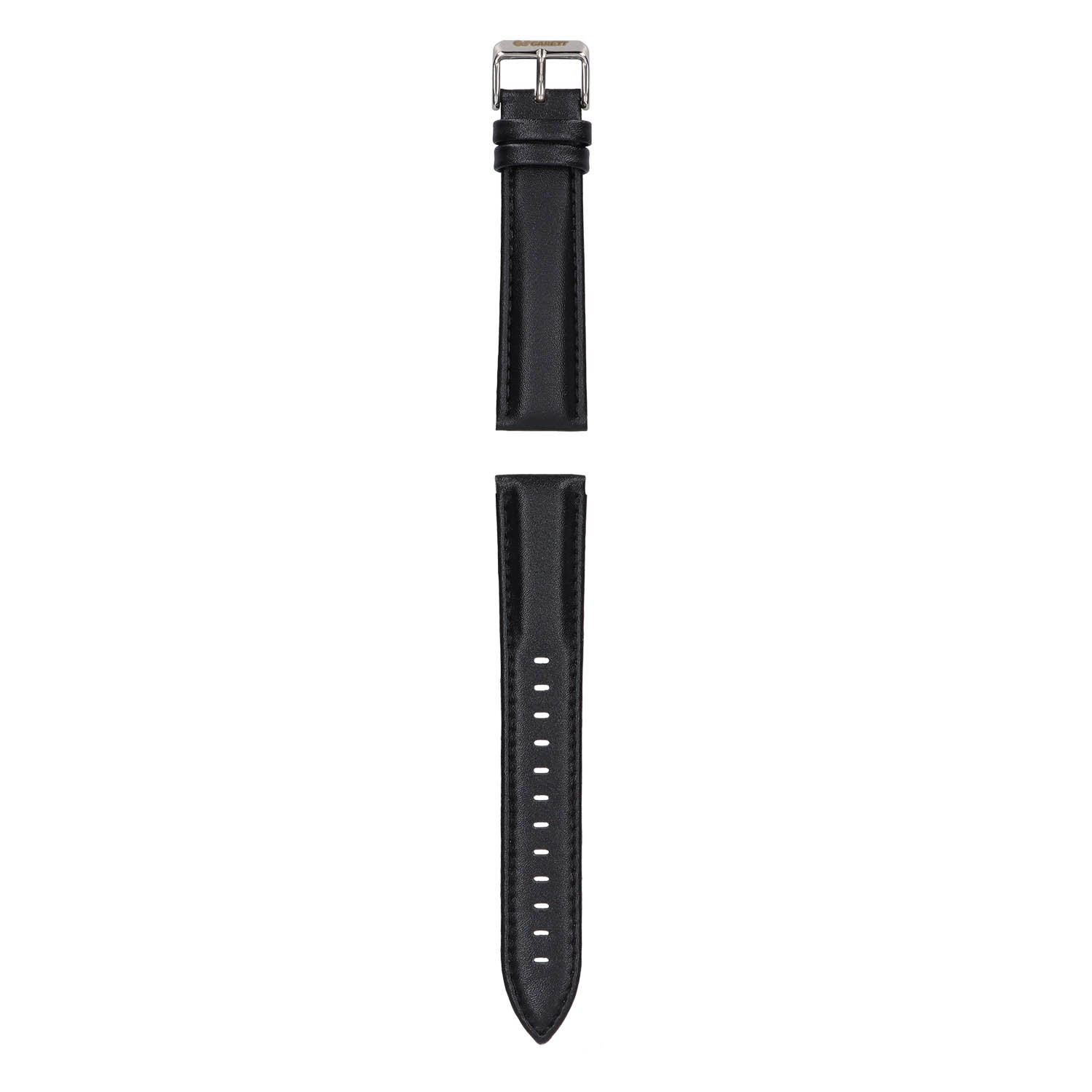 Levně Garett Smartwatch řemínek 20 mm, černý se stříbrnou sponou