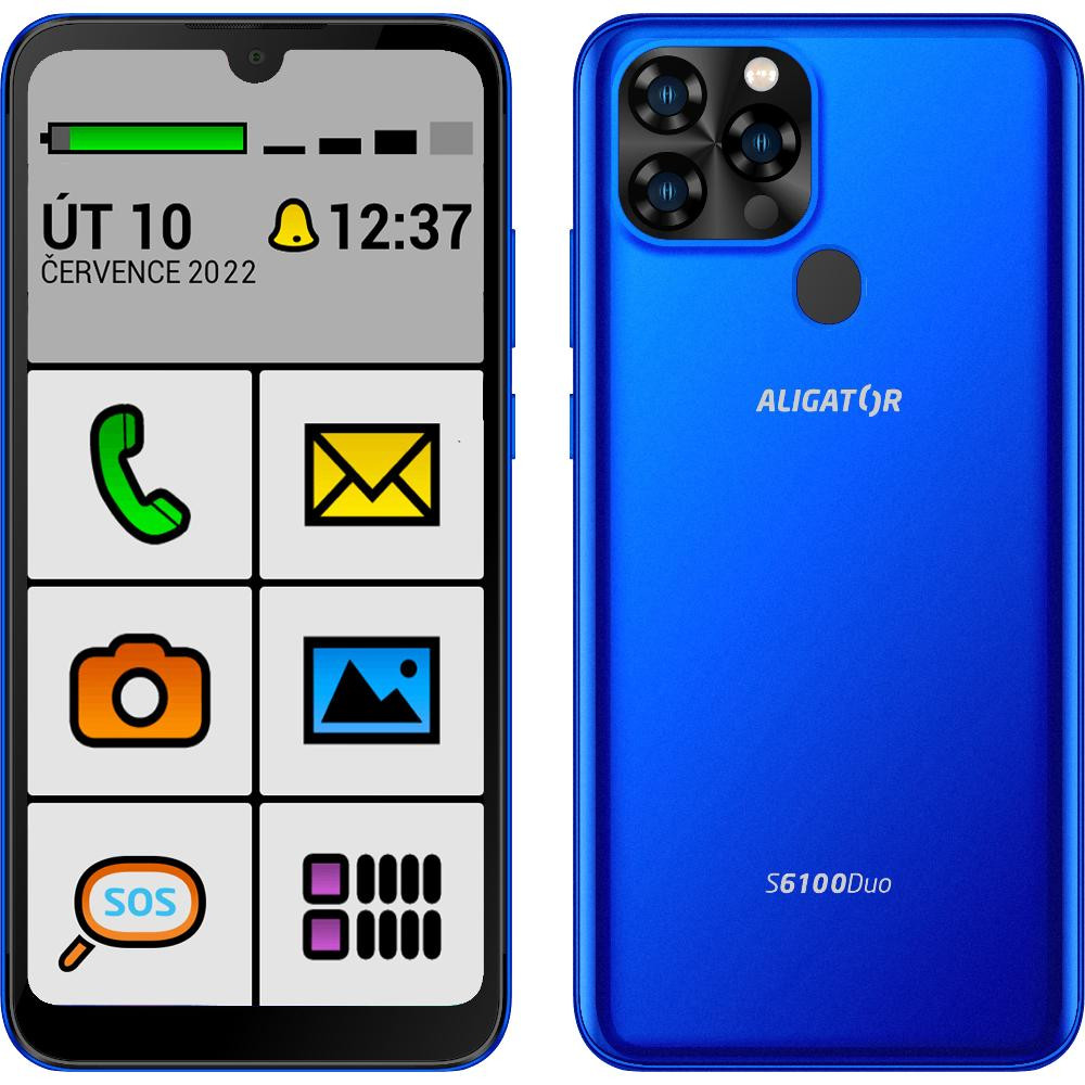 Levně S6100 SENIOR 2/32 GB modrý ALIGATOR